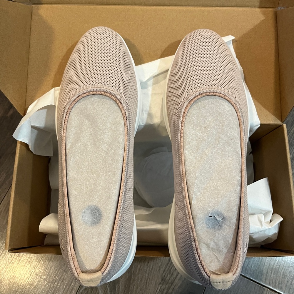 Vivaia Izabel mousy taupe ballet flat hybrid size 40.5 (9-9.5) NEW